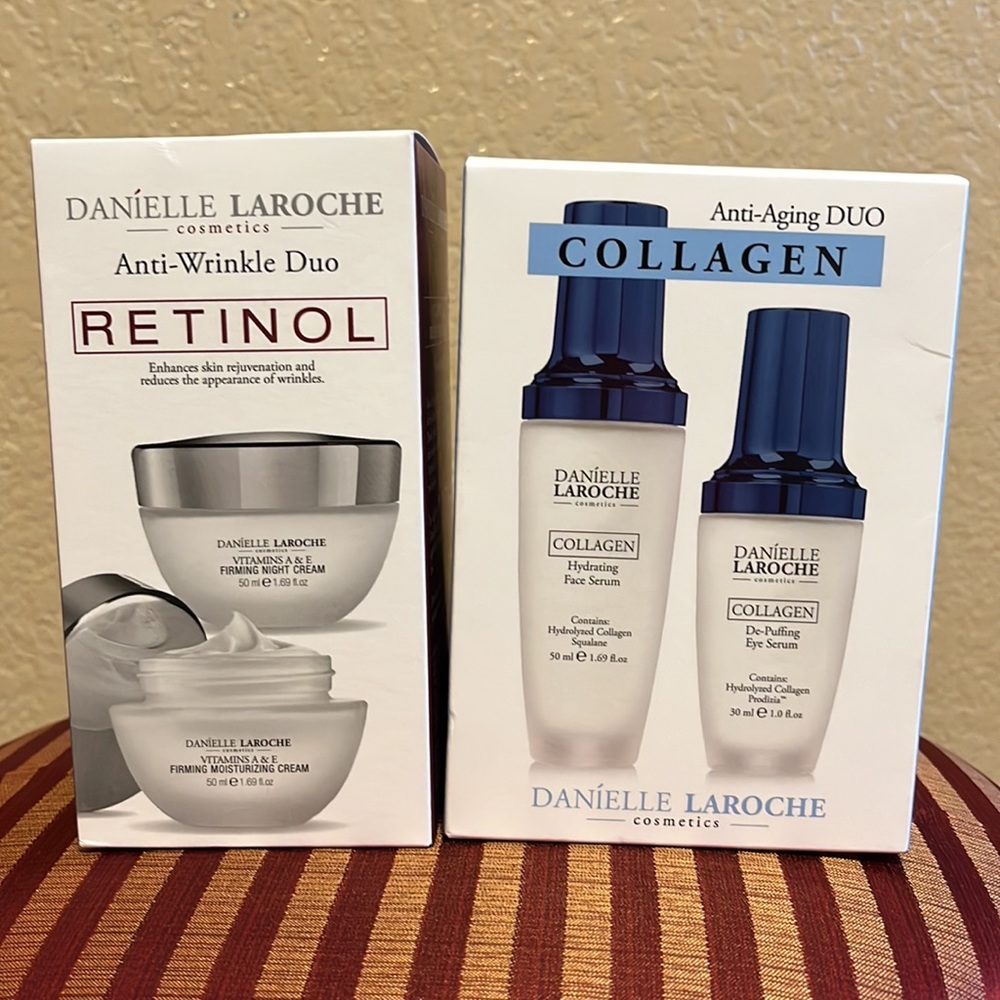 DANIELLE LAROCHE cosmetics BUNDLE     RETINOL + COLLAGEN ANTI-AGING DUO